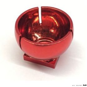   44358 Chrome-RED Cylinder Hemisphere 2 x 2 Ball Turret Socket Base (R) Part 44358 Custom Chromed by BUBUL