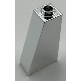   Chrome Silver Slope 75 2 x 1 x 3 - Hollow Stud  4460 or 4460b or similar 4460a Custom Chromed by BUBUL