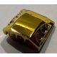 44675 Chrome gold Slope, Curved 2 x 2 No Studs, 3 Side Ports Recessed  44675 Custom Chromed by BUBUL