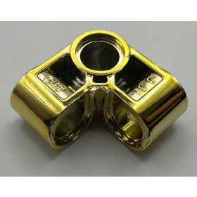   44809 Chrome Gold Technic, Pin Connector Perpendicular 2 x 2 Bent  Custom Chromed by BUBUL