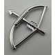 4499 | Chrome Silver Minifig, Weapon Bow with Arrow  | Custom Chromed by Bubul