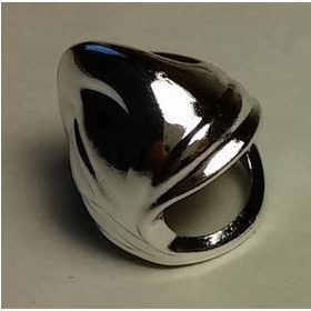   4505 Chrome Silver Minifig, Headgear Hood Farmer's Cowl  Custom chromed by Bubul