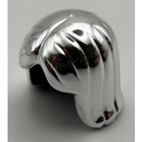 4530 - Chrome Silver Minifig, Headgear Hair Female - Custom Chromed by Bubul
