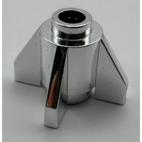   4588 | Chrome Silver Brick, Round 1 x 1 with Fins | Custom Chromed by Bubul