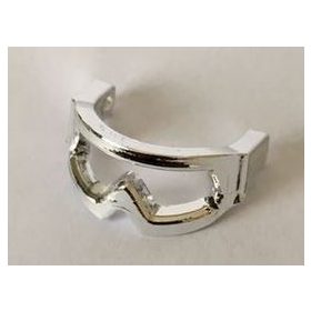   Chrome Silver Minifig, Visor Snow Goggles  Part: 46304 Custom Chromed by BUBUL
