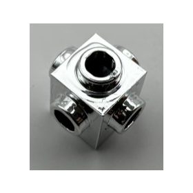   4733 | Chrome Silver Brick, Modified 1 x 1 with Studs on 4 Sides | Custom Chromed by BUBUL