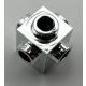 4733 | Chrome Silver Brick, Modified 1 x 1 with Studs on 4 Sides | Custom Chromed by BUBUL