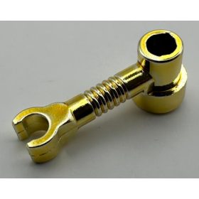   4735 | Chrome Gold Bar 1 x 3 with Clip and Stud Receptacle (Robot Arm) | Custom Chromed by BUBUL
