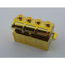   4738 Chrome GOLD Container, Treasure Chest, Complete Assembly - Thick Hinge, Slots in Back   4738ac01  Custom chromed by Bubul