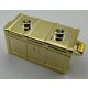 4738, 80835 | Chrome GOLD Container, Treasure Chest with Slots in Back and (Same Color) Flat Lid | Custom Chromed by Bubul