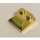 47457 Chrome Gold Brick, Modified 2 x 2 x 2/3 Two Studs, Curved Slope End  Custom Chromed by BUBUL