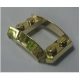 47755 Chrome Gold Wedge 4 x 3 Open with Cutout and 4 Studs Custom Chromed by BUBUL
