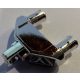 47973 Chrome Silver Hinge 1 x 3 with Two Pins, Locking 1 Finger - Round Pin Holes Custom Chromed by BUBUL