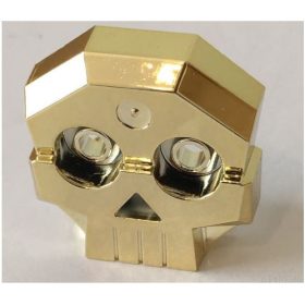   47990 Chrome Gold Rock Skull 1 x 4 x 3 Relief with Two Pins Custom chromed by BUBUL