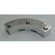 Chrome Silver Brick, Round Corner 4 x 4 Macaroni Wide with 3 Studs  Part: 48092 Custom chromed by Bubul