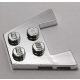 48183 Chrome Silver Wedge, Plate 3 x 4 with Stud Notches  48183 or 90194 or 28842 Custom Chromed by BUBUL
