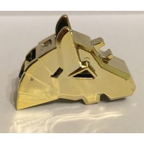  48492 | Chrome Gold Horse Battle Helmet, Angular | Custom Chromed by Bubul