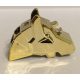 48492 | Chrome Gold Horse Battle Helmet, Angular | Custom Chromed by Bubul