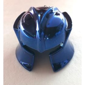   48493 Chrome Blue Minifig, Headgear Helmet Castle with Cheek Protection Angled   Part: 48493 Custom chromed by Bubul