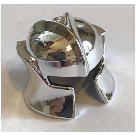   48493 Chrome Silver Minifig, Headgear Helmet Castle with Cheek Protection Angled   Part: 48493 Custom chromed by Bubul