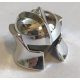 48493 Chrome Silver Minifig, Headgear Helmet Castle with Cheek Protection Angled   Part: 48493 Custom chromed by Bubul