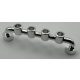 4873 | Chrome Silver Bar 1 x 6 with Studs Open | Custom Chromed by Bubul
