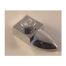   49668 Chrome Silver Plate, Modified 1 x 1 with Tooth  49668 Custom chromed by Bubul