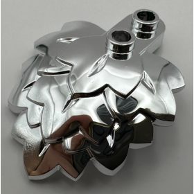   5058 | Chrome Silver Plant Plate, Round 1 x 2 with Layered Leaves  |  Custom Chromed by BUBUL