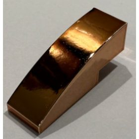   50950 | Chrome Copper Slope, Curved 3 x 1 No Studs | Custom Chromed by Bubul
