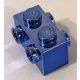 52107 Chrome Blue Brick, Modified 1 x 2 with Studs on Sides Custom Chromed by BUBUL