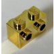 52107 Chrome Gold Brick, Modified 1 x 2 with Studs on Sides Custom Chromed by BUBUL