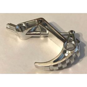   52551 Chrome Silver Bionicle Claw Hook with Axle  Custom Chromed by BUBUL