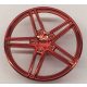 54086 | Chrome Red Wheel Cover 5 Spoke without Center Stud - 35mm D. - for Wheels 54087, 56145, 44292, 54086 | Custom Chromed by Bubul