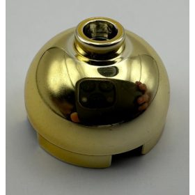   553 Chrome Gold Brick, Round 2 x 2 Dome Top - Undetermined Stud and Bottom Type   Original part: 553 or 30367  Custom chromed by Bubul