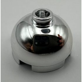   553 Chrome Silver Brick, Round 2 x 2 Dome Top - Undetermined Stud and Bottom Type   553 or 30367  Custom chromed by Bubul