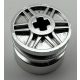 55982 Chrome Silver Wheel 18mm D. x 14mm with Axle Hole, Fake Bolts and Shallow Spokes  Custom Chromed by Bubul