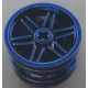 56145 | Chrome Blue Wheel 30.4mm D. x 20mm with No Pin Holes and Reinforced Rim | Custom Chromed by Bubul
