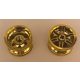 56145 | Chrome Gold Wheel 30.4mm D. x 20mm with No Pin Holes and Reinforced Rim | Custom Chromed by Bubul