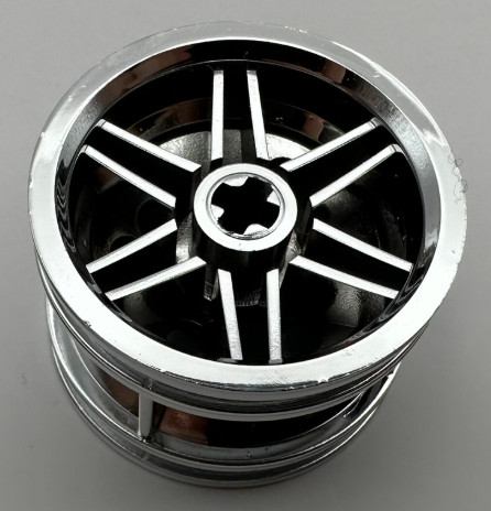56145 | Chrome Silver Wheel 30.4mm D. x 20mm with No Pin Holes and Reinforced Rim | Custom Chromed by Bubul