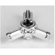 Chrome Silver Technic, Axle Connector Hub with 3 Axles  57585 Custom Chromed by BUBUL