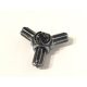 Chrome TITANr Technic, Axle Connector Hub with 3 Axles  57585 Custom Chromed by BUBUL