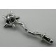 59232 Chrome Silver Minifig, Weapon Spiked Flail / Mace Custom Chromed by BUBUL