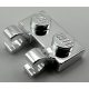 60470 Chrome SilverPlate, Modified 1 x 2 with 2 U Clips (Horizontal Grip) or 60470b Custom Chromed by BUBUL
