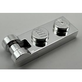   Chrome Silver Plate, Modified 1 x 2 with Handle on End - Closed Ends  Part: 60478 Custom Chromed by BUBUL