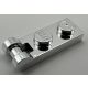 Chrome Silver Plate, Modified 1 x 2 with Handle on End - Closed Ends  Part: 60478 Custom Chromed by BUBUL