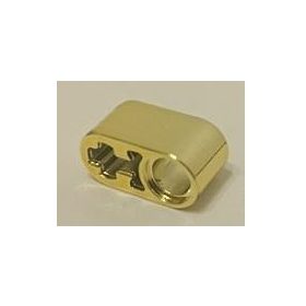   60483 Chrome Gold Technic, Liftarm 1 x 2 Thick with Pin Hole and Axle Hole  Custom Chromed by BUBUL