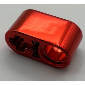   60483 Chrome RED Technic, Liftarm 1 x 2 Thick with Pin Hole and Axle Hole  Custom Chromed by BUBUL