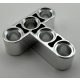 60484  | Chrome Silver Technic, Liftarm 3 x 3 T-Shape Thick | Custom Chromed by BUBUL