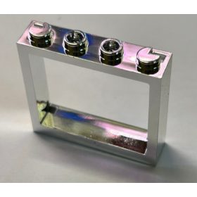   60594 Chrome Silver Window 1 x 4 x 3 - No Shutter Tabs Custom Chromed by Bubul