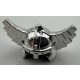 Chrome Silver Minifig, Headgear Helmet with Wings   60747  Custom Chromed by Bubul